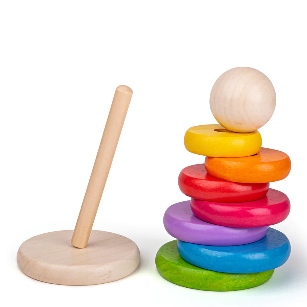 Bigjigs First Rainbow Stacker, Bigjigs First Rainbow Stacker,Geometric Stacker,Melissa and Doug 567 Geometric Stacker Wooden Educational Toy, Bigjigs First Rainbow Stacker,Introduce your child to the world of size and stacking with the Bigjigs First Rainbow Stacker! This vibrant wooden stacking toy features colourful hoops designed to help young children learn about sizes, from the largest to the smallest. Each wooden ring fits perfectlyIntroduce your child to the world of size and stacking with the Bigjigs