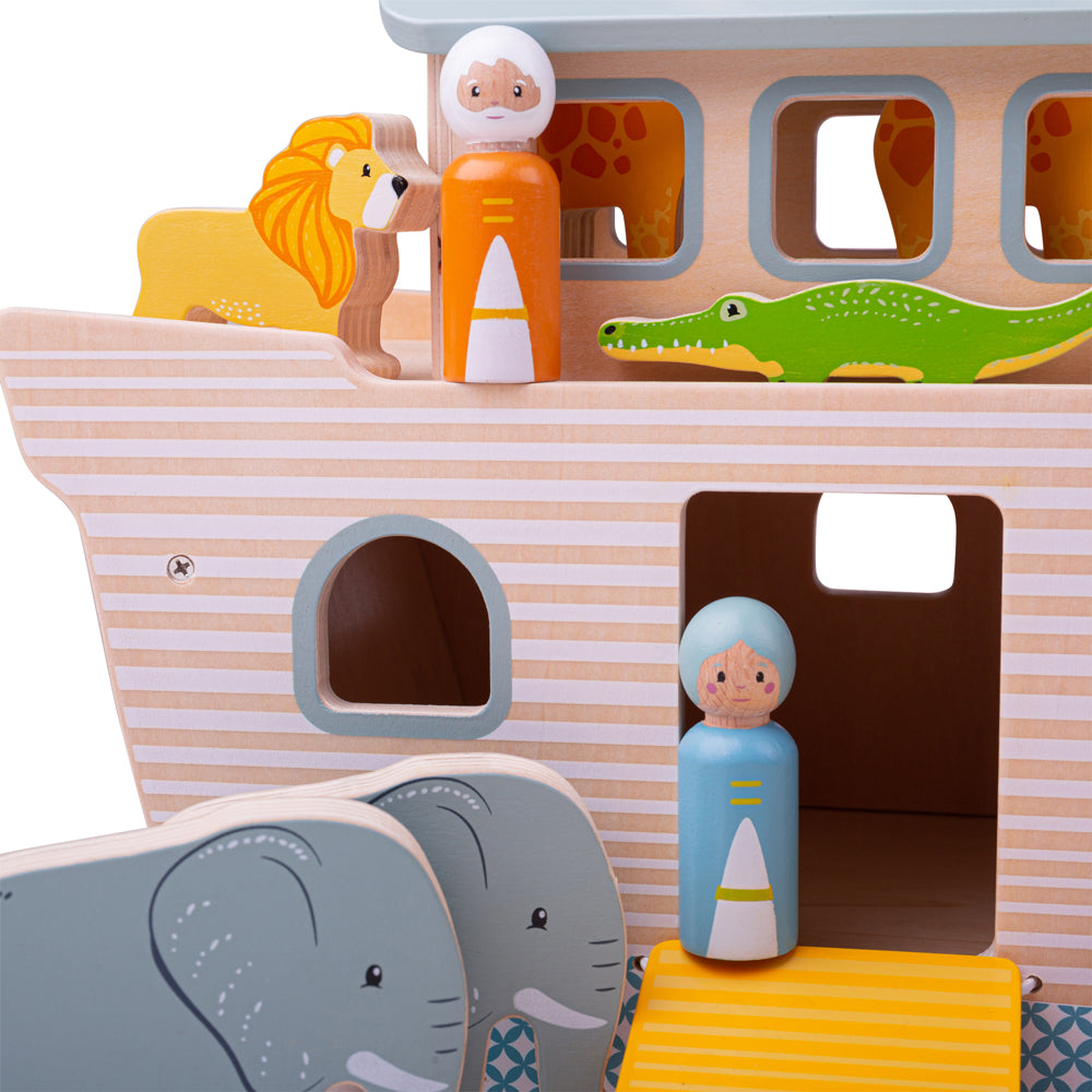 Bigjigs Noah's Ark 100% FSC, Bigjigs Noah's Ark 100% FSC, Noahs ark toy,Noah's ark boat toy,BigJigs Noahs Ark,childrens wooden toys,childrens imaginative play ideas, Bigjigs Noah's Ark 100% FSC,Bigjigs Noah's Ark 100% FSC® Toy Bring the timeless story of Noah’s Ark to life with the Bigjigs Noah's Ark 100% FSC® Toy. This beautifully crafted playset, made from sustainably sourced materials, invites children to explore the biblical tale through creative and engaging play. Bigjigs Noah's Ark 100% FSC Features:B