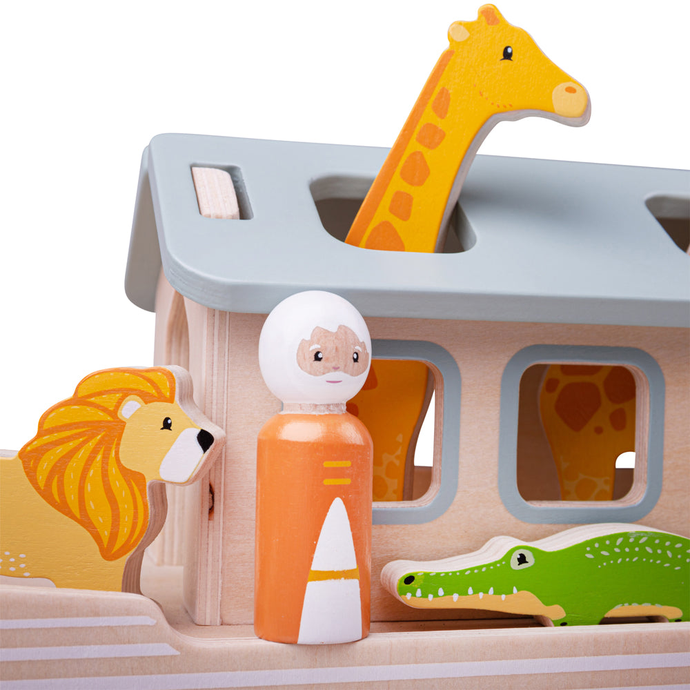 Bigjigs Noah's Ark 100% FSC, Bigjigs Noah's Ark 100% FSC, Noahs ark toy,Noah's ark boat toy,BigJigs Noahs Ark,childrens wooden toys,childrens imaginative play ideas, Bigjigs Noah's Ark 100% FSC,Bigjigs Noah's Ark 100% FSC® Toy Bring the timeless story of Noah’s Ark to life with the Bigjigs Noah's Ark 100% FSC® Toy. This beautifully crafted playset, made from sustainably sourced materials, invites children to explore the biblical tale through creative and engaging play. Bigjigs Noah's Ark 100% FSC Features:B