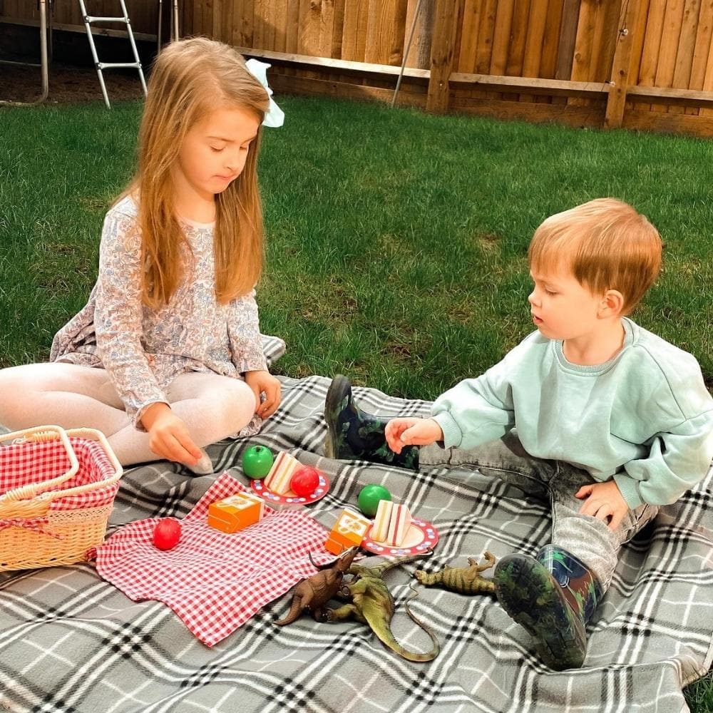 Bigjigs Picnic Basket, Bigjigs Picnic Basket, Pretend play picnic basket, Toy picnic set, Picnic basket toy, pretend play resources, imaginative play resources, Bigjigs Picnic Basket,This traditional Picnic Basket comes with all the picnic essentials! Includes wooden play food such as sandwiches, strawberries, apples and cartons of orange juice. Complete with plates, a wicker picnic basket and matching picnic blanket. Picnic with your teddies, or head to the park with friends or family. Perfect forBigjigsTh