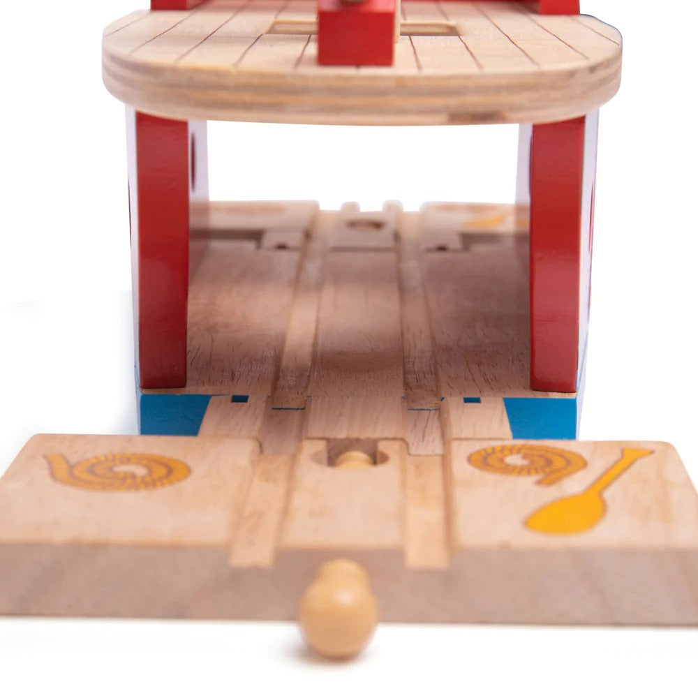 Bigjigs Pirate Galleon, Bigjigs Pirate Galleon,Bigjigs rail,Bigjigs rail toys,bigjigs railway toys,bigjigs wooden railway track set,Pretend play toys, Bigjigs Pirate Galleon,This wooden Pirate Galleon makes an exciting addition to a track layout. Your little one can watch the train steam through the lower deck through the portholes and viewing hole and then close up the elasticated track pieces on either end when it comes time to set sail in theThis wooden Pirate Galleon makes an exciting addition to a trac