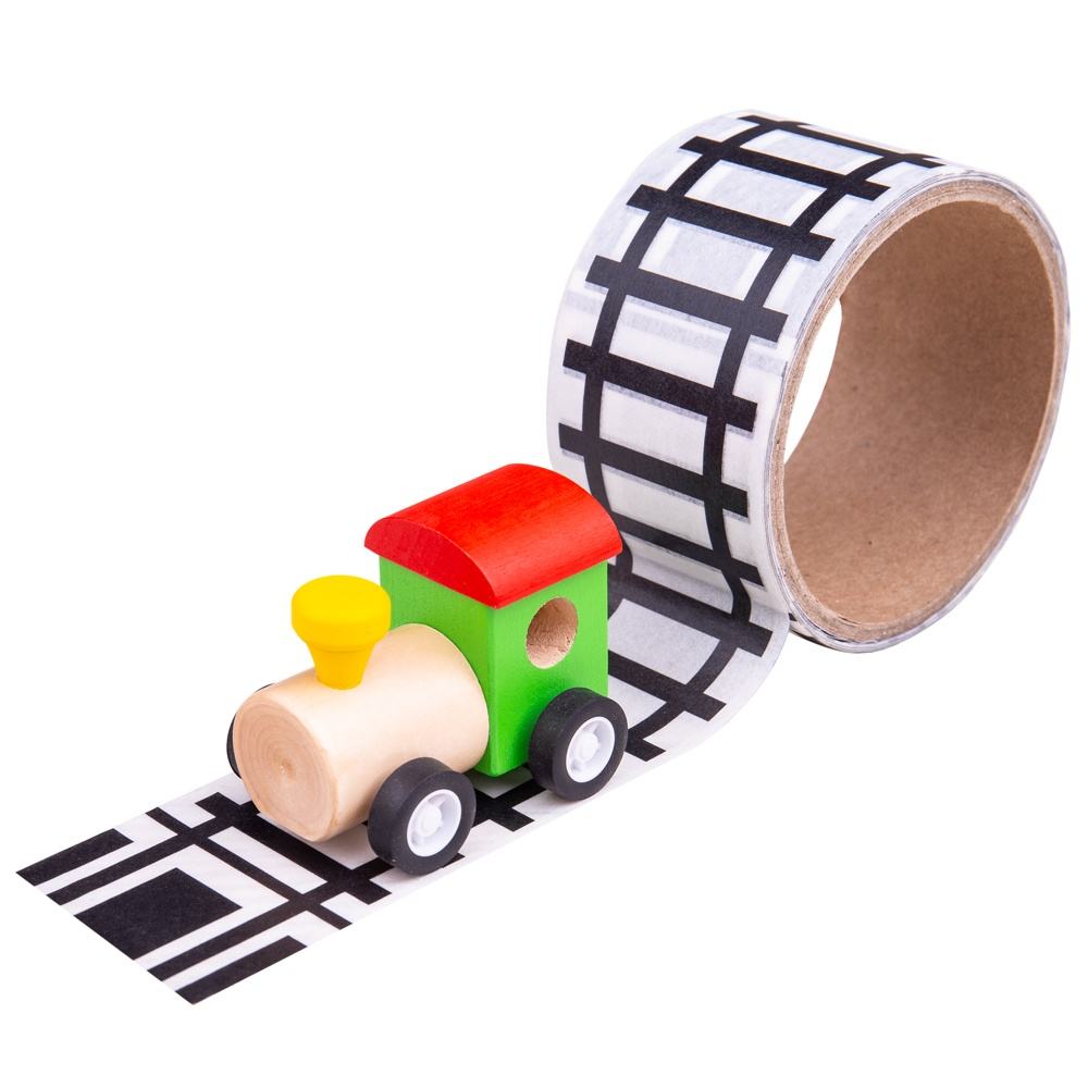 Bigjigs Railway Tape, Bigjigs Railway Tape,Railway tape,Children's play resources,wooden toys,Railway tape,Traditional toys, Bigjigs Railway Tape,Create a completely new track layout with every play session with this tactile and durable Bigjigs Railway Tape.The Bigjigs Railway Tape is easy to use, just simply peel off and stick to a surface.Bigjigs Railway Tape is suitable for floors, walls and furniture.Easy to tear off, the tape will not leave track or residue,Bigjigs Railway TapeCreate a completely new t