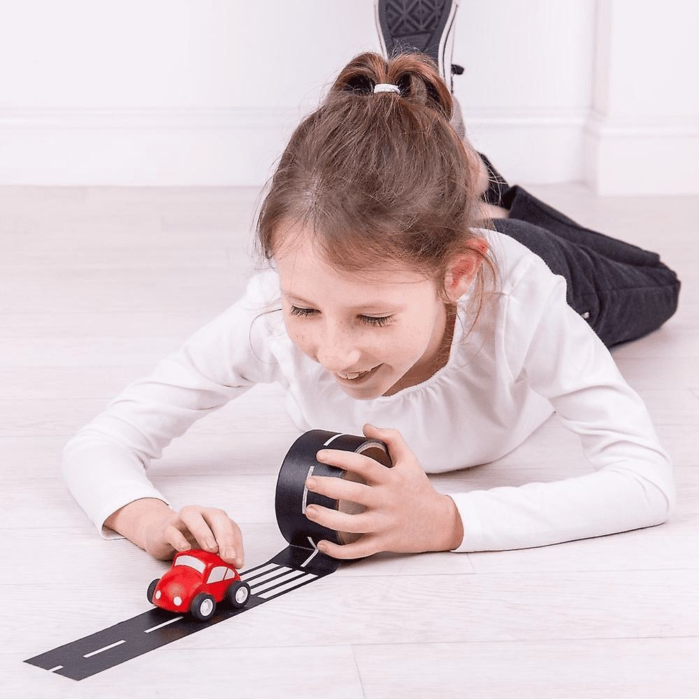 Bigjigs Roadway Tape, Bigjigs Roadway Tape,Children's play resources,wooden toys,Railway tape,Traditional toys, Bigjigs Roadway Tape,Create a completely new track layout with every play session with this tactile and durable Bigjigs Roadway Tape.The Bigjigs Roadway Tapeis easy to use, just simply peel off and stick to a surface.Bigjigs Roadway Tape is suitable for floors, walls and furniture. Bigjigs Roadway Tape Easy to tear off, the tape will not l,Bigjigs Roadway TapeCreate a completely new track layout w