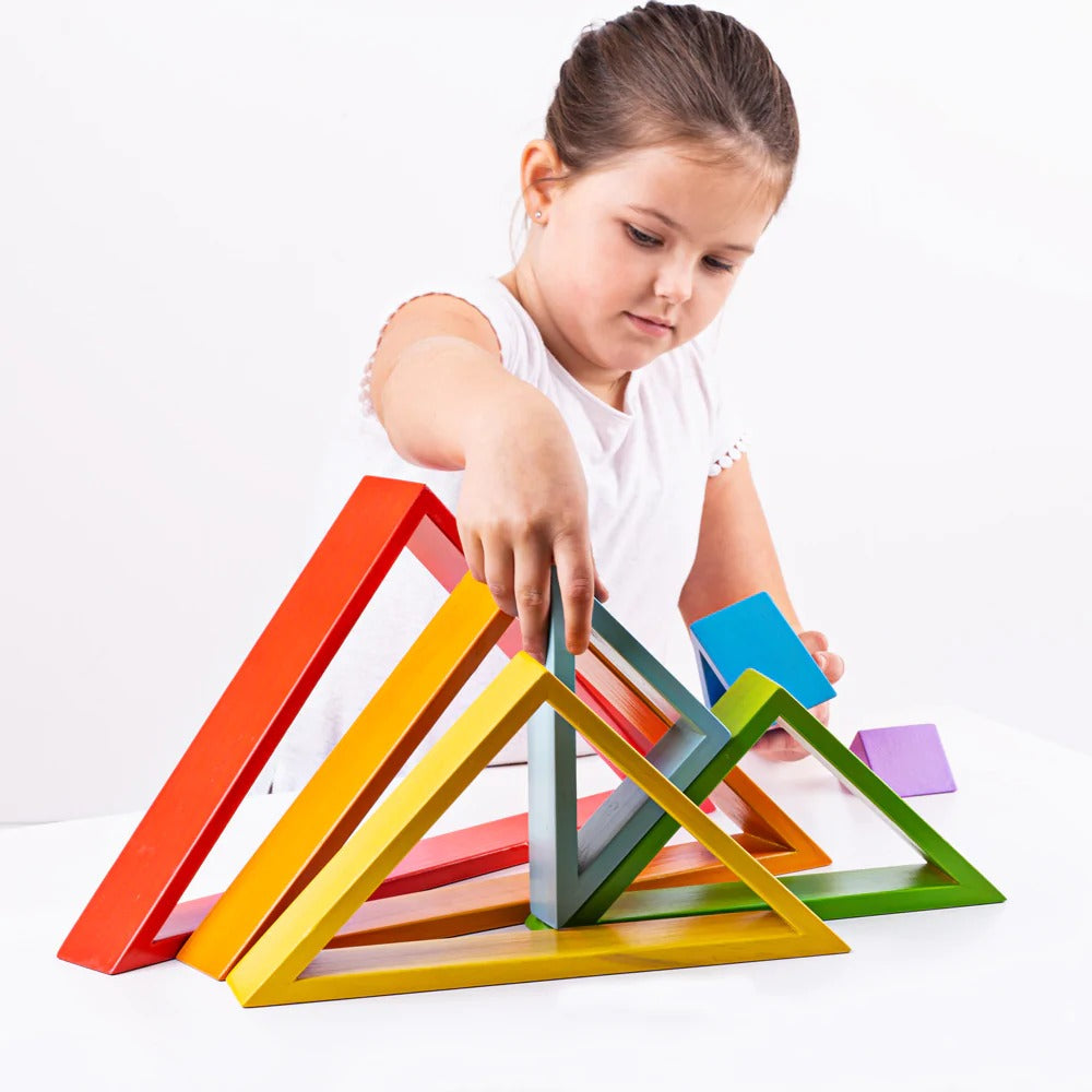 Bigjigs Stacking Triangles, Bigjigs Stacking Triangles,Bigjigs wooden toys,nursery toys, discount code,Bigjigs coupon,Educational Toys,themodernnursery.com discount code, Bigjigs Stacking Triangles,Bigjigs Stacking Triangles – A World of Creative Possibilities Unleash endless fun and creativity with the Bigjigs Stacking Triangles! This versatile toy offers limitless play possibilities, allowing children to explore and create in an open-ended way. With no rules or guidelines, young minds are free to experime