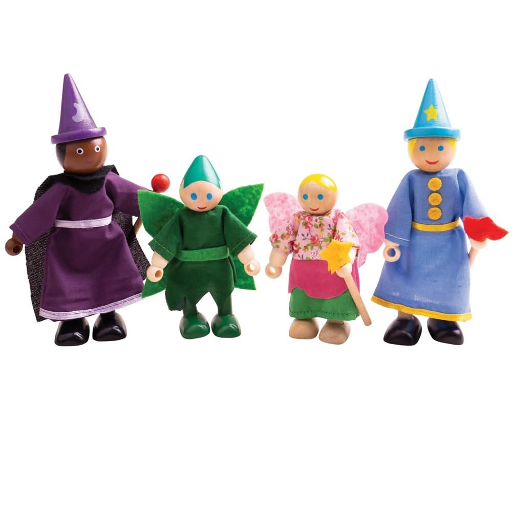 Bigjigs Toys Wooden Fantasy Dolls, Bigjigs Toys Wooden Fantasy Dolls,Bigjigs Toys,Fantasy toys,Wooden toys,, Bigjigs Toys Wooden Fantasy Dolls,The Bigjigs Toys Wooden Fantasy Dolls set includes 4 fantasy dolls which are perfect for creative roleplay sessions! Includes a witch, wizard, pixie and fairy. These beautifully crafted figures feature bendable limbs so little ones can have them seated or standing, in different positions. A great addition to theThe Bigjigs Toys Wooden Fantasy Dolls set includes 4 fan