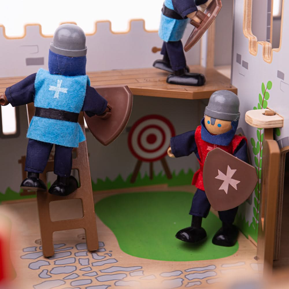 Bigjigs Toys Wooden Knight Toys Set, Bigjigs Toys Wooden Knight Toys Set,Wooden toys,wooden sensory toys,wooden toy, Bigjigs Toys Wooden Knight Toys Set,The Bigjigs Toys Wooden Knight Toys Set includes four medieval dolls that are perfect for historic and creative pretend play sessions. With flexible, poseable arms and legs, each of the figures can stand or sit during playtime. Our knights castle toys are a great addition to King George’s Castle, a magnificentThe Bigjigs Toys Wooden Knight Toys Set includes