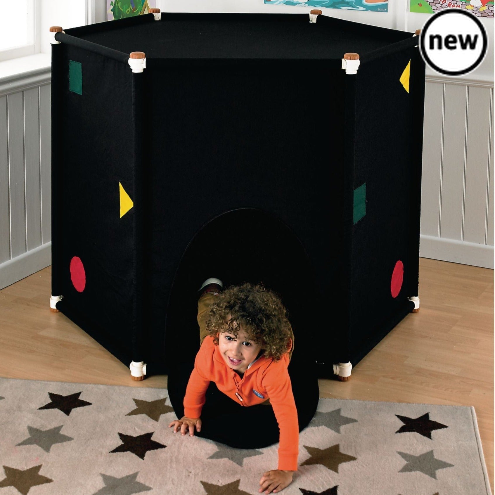 Black Out Sensory Den, Black Out Sensory Den,Sensory Dark Den, Childrens Dark Den,Dark Den,Autism dark den,Sensory dark den, Black Out Sensory Den,This sensory den has a unique hexagonal shape, is simple to install and light weight while being stable and safe for children to use. The sealable entrance and windows means the inside remains dark even in daylight. Creates the perfect space for multi-sensory play and learning. Children can explore UV, glow in the dark,BlackThis sensory den has a unique hexagonal