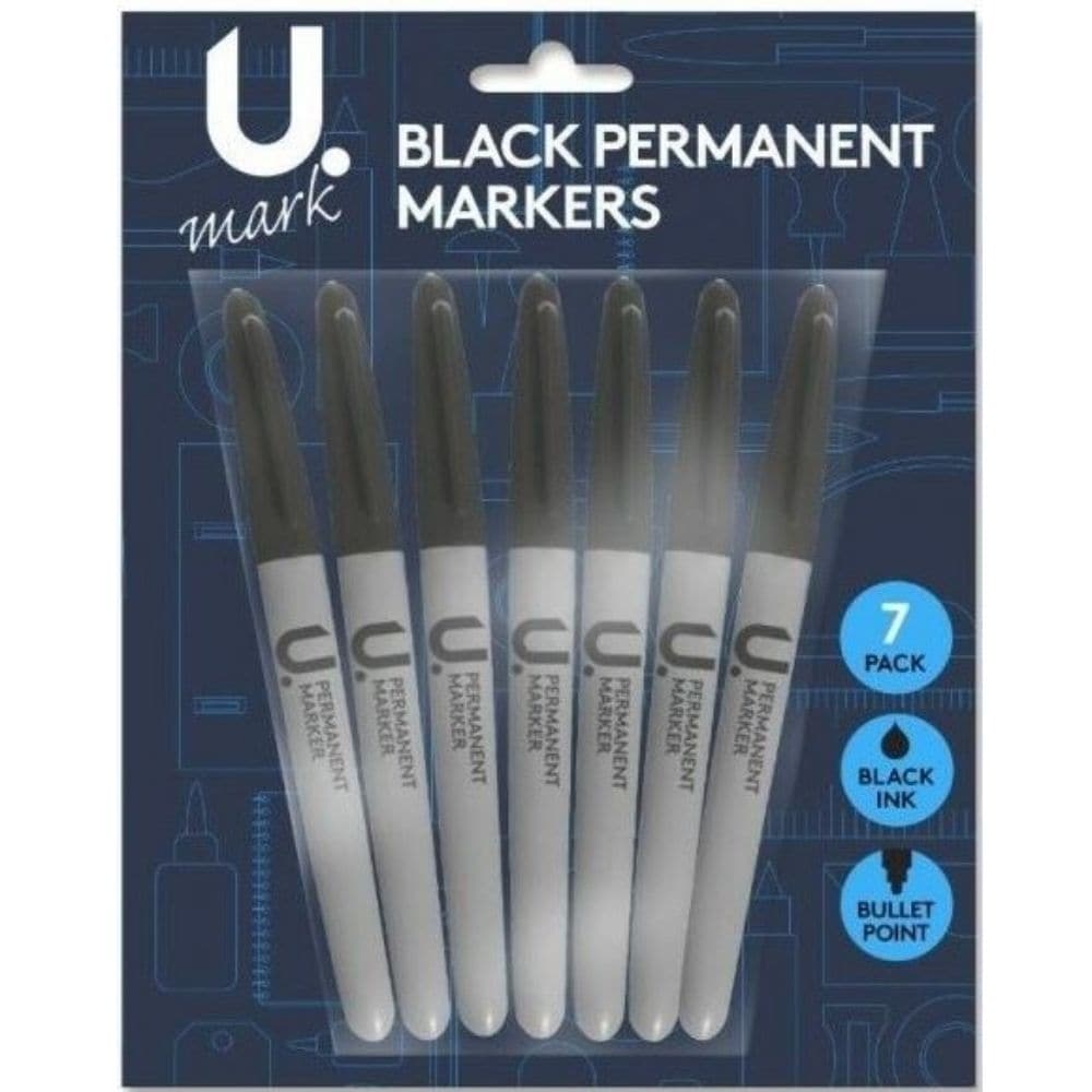 Black Permanent Markers Pack of 7, Black Permanent Markers Pack of 7,Permanent Marker,classroom pens,classroom marker pens, Black Permanent Markers Pack of 7,Black Permanent Markers Pack of 7 Unleash your creativity and stay organised with the Black Permanent Markers Pack of 7, an essential set for writing, drawing, and labelling. Designed with a convenient pen-style design, these markers provide precision and durability for all your projects, whether at home, in the office,Black PermanentBlack Permanent Ma