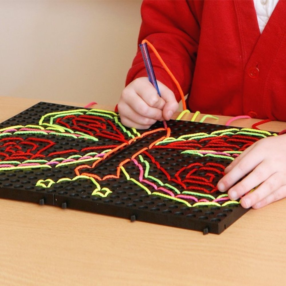 Black Rectangular Pattern Boards, Black Rectangular Pattern Boards,Threading toys,threading games,special needs threading games,children's threading toys,autism west midlands discount code, Black Rectangular Pattern Boards,Black Rectangular Pattern Boards – A Fun and Educational Tool for Creative Learning Inspire creativity and skill development in children aged 3 and up with the Black Rectangular Pattern Boards, a versatile and engaging educational resource. These boards are designed to enhance fine motor 