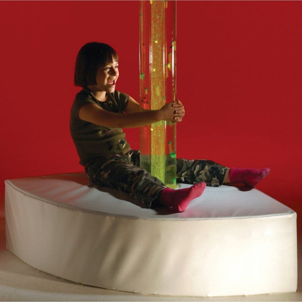 Bubble Tube Corner Plinth Large, Bubble Tube Corner Plinth Large-Sensory Toys, Bubble Tube Corner Plinth Large,Encourage users to sit close and feel the soft vibrations of the flowing water in their Bubble Tube with the Bubble Tube Corner Plinth . The Bubble Tube Corner Plinth is covered in a soft durable White Vinyl Fabric that is easy to wipe clean. The padded Bubble Tube Corner Plinth protects children from any sharp orEncourage users to sit close and feel the soft vibrations of the flowing water in thei