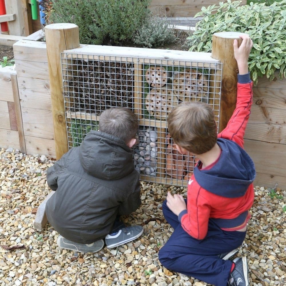 Bug Hotel, Bug Hotel, bug hotel, bug tower, Children's Playground equipment, school playground equipment, school playground wooden houses, Bug Hotel,Invite creatures into this Bug Hotel to explore and learn about nature and its wonderful creatures. Create opportunities to learn about and care for garden wildlife with this bug hotel. Teach children to respect and handle sensitive wildlife and observe nature within any setting. This Bug Hotel has been treated with po,Bug HotelInvite creatures into this Bug Ho