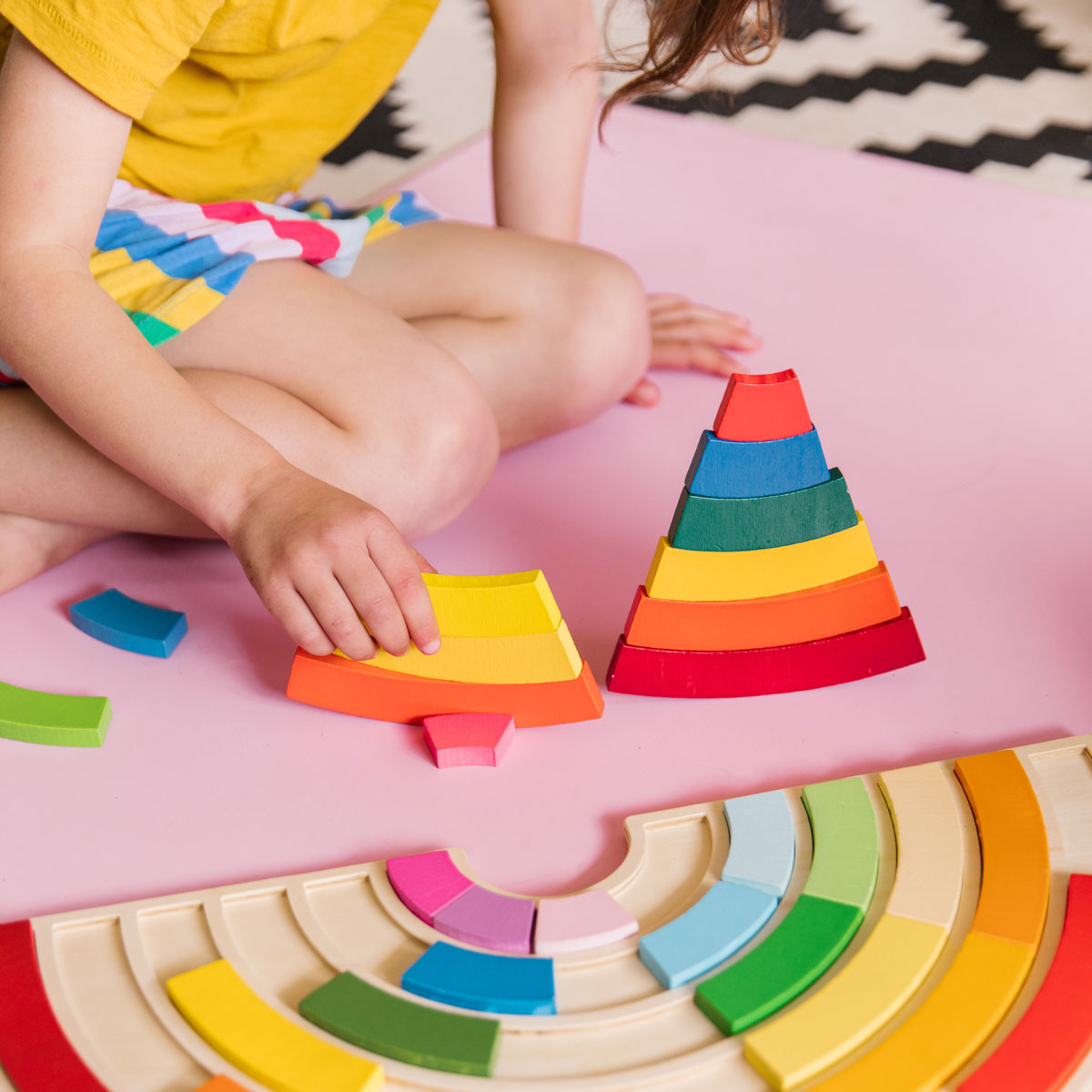 Building Rainbows, Building Rainbows,Freckled Frog Toys,wooden puzzle,wooden toy puzzles, Building Rainbows,Introducing our unique and open-ended rainbow puzzle! This puzzle is unlike any other as it allows your child to choose where the puzzle pieces go. With 30 vibrantly coloured pieces and a puzzle board, your child can design their very own rainbow using various dazzling colours. Not only can they create a rainbow, but t,Building RainbowsIntroducing our unique and open-ended rainbow puzzle! This puzzle 