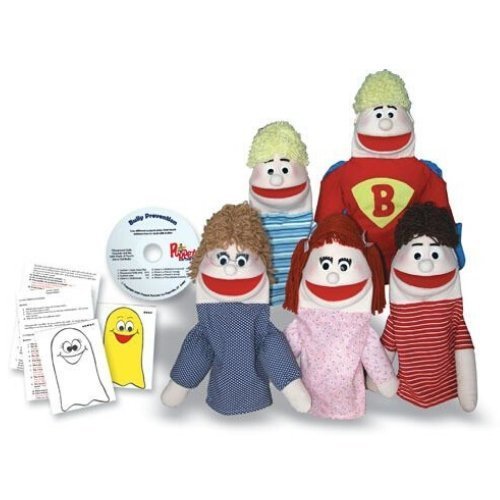 Bully Prevention Puppet Set, Bullying prevention puppets,Childrens hand puppets,baby puppets,social skills puppets, Bully Prevention Puppet Set,The Bully Prevention Puppet Set is suitable for dealing with bullies, courage and friendship) This Bully Prevention Puppet Set comes with two separate plays and groups of puppets to teach children about two different types of bullies: The Playground Bully and The Mean Girl Bully. An in depth teachers guide is included ,Bully Prevention PuppetThe Bully Prevention Pup