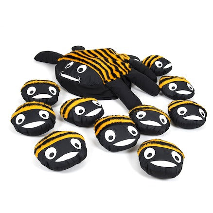 Bumble Bee Cushion and 15 Baby Bee Cushions, Bee Cushion and 15 Baby Bee Cushions,Bumble bee cushion,mini beasts early years resources,early years classroom furniture,sensory cushion, Bumble Bee Cushion and 15 Baby Bee Cushions,The Bumble Bee Cushion and 15 Baby Bee Cushions are the perfect addition to any classroom, providing a fun and comfortable seating option for children. The large furry bee cushion is not only super cuddly, but it also has a surprise inside - it unzips to reveal 15 individual smaller 