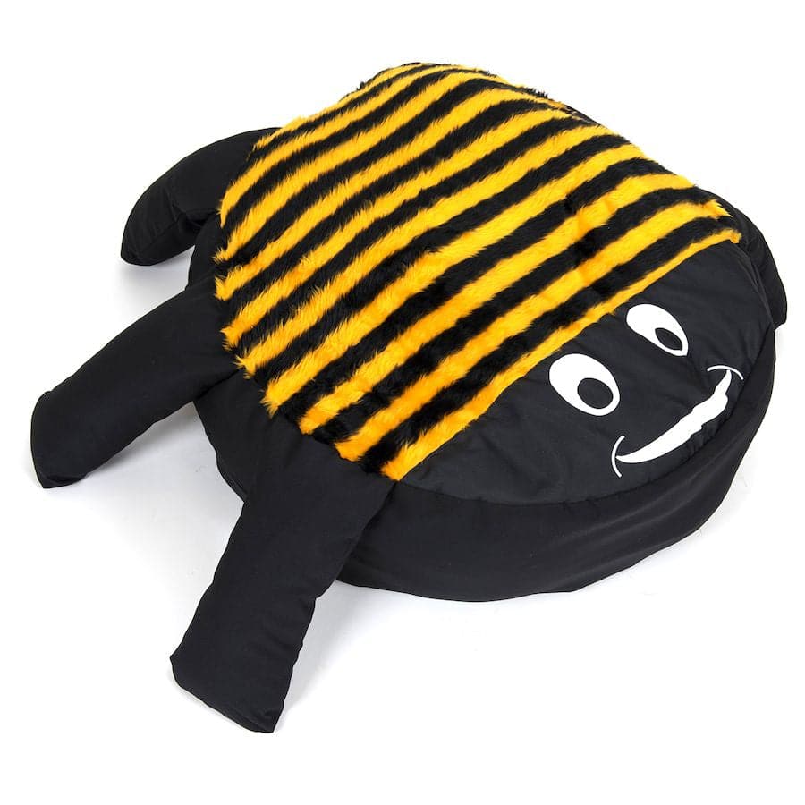 Bumble Bee Cushion and 15 Baby Bee Cushions, Bee Cushion and 15 Baby Bee Cushions,Bumble bee cushion,mini beasts early years resources,early years classroom furniture,sensory cushion, Bumble Bee Cushion and 15 Baby Bee Cushions,The Bumble Bee Cushion and 15 Baby Bee Cushions are the perfect addition to any classroom, providing a fun and comfortable seating option for children. The large furry bee cushion is not only super cuddly, but it also has a surprise inside - it unzips to reveal 15 individual smaller 