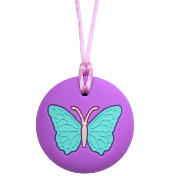 CHUIT Butterfly Sensory Chew, CHUIT Butterfly Sensory Chew,Munchables Butterfly Pendant,Munchables sensory chews, CHUIT Butterfly Sensory Chew,The CHUIT Butterfly Sensory Chew features an inset slightly textured butterfly design on the front-side and a textured heart on the reverse side for an added sensory experience. This exclusive CHUIT Butterfly Sensory Chew is suitable for mild-moderate chewers.Our silicone chewable tools can be beneficial for childrenThe CHUIT Butterfly Sensory Chew features an inset 