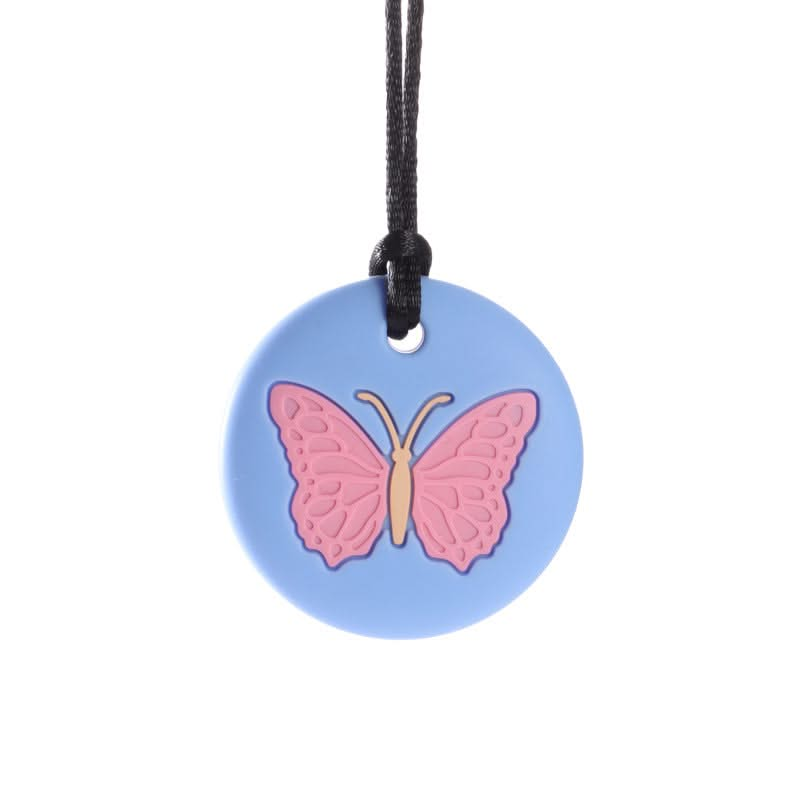 CHUIT Butterfly Sensory Chew, CHUIT Butterfly Sensory Chew,Munchables Butterfly Pendant,Munchables sensory chews, CHUIT Butterfly Sensory Chew,The CHUIT Butterfly Sensory Chew features an inset slightly textured butterfly design on the front-side and a textured heart on the reverse side for an added sensory experience. This exclusive CHUIT Butterfly Sensory Chew is suitable for mild-moderate chewers.Our silicone chewable tools can be beneficial for childrenThe CHUIT Butterfly Sensory Chew features an inset 