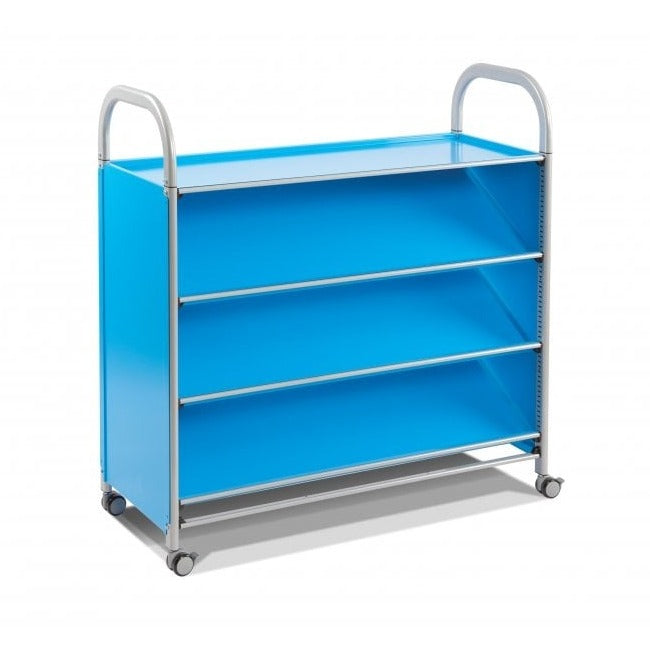 Callero Tilted Shelf Unit, Callero Tilted Shelf Unit,classroom storage equipment,classroom storage trolley, Callero Tilted Shelf Unit,The Callero Tilted Shelf Unit has 3 wide shelves allowing versatility in what can be stored on the storage trolley. Store items both large and small, from books to pencils and pens. A great addition to a school's library or classroom. This trolley comes with both feet and castors allowing you to choose static or mobile,Callero Tilted Shelf UnitThe Callero Tilted Shelf Unit ha