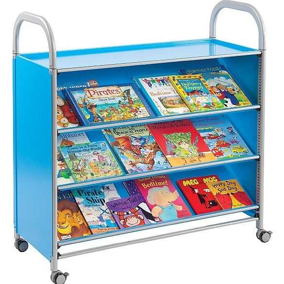 Callero Tilted Shelf Unit, Callero Tilted Shelf Unit,classroom storage equipment,classroom storage trolley, Callero Tilted Shelf Unit,The Callero Tilted Shelf Unit has 3 wide shelves allowing versatility in what can be stored on the storage trolley. Store items both large and small, from books to pencils and pens. A great addition to a school's library or classroom. This trolley comes with both feet and castors allowing you to choose static or mobile,Callero Tilted Shelf UnitThe Callero Tilted Shelf Unit ha