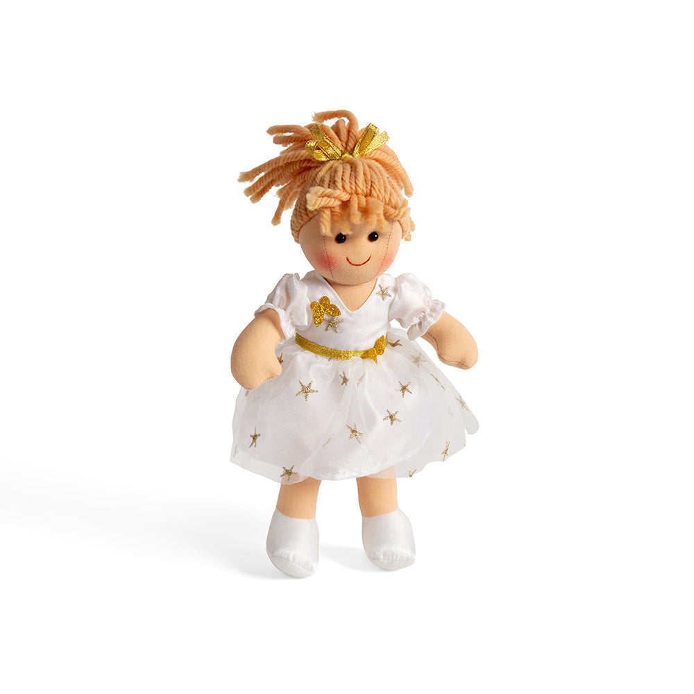 Charlotte Doll - Small, Charlotte Doll - Small,Bigjigs Charlotte Doll,Children's dolls toys,Dolls, Charlotte Doll - Small,Meet Charlotte, the soft and cuddly ragdoll that's ready to become your child's beloved companion. With her charming white dress adorned with a delightful gold star print and a sweet smile that's impossible to resist, Charlotte is sure to capture your little one's heart from the very first moment they meet. Here's what,Charlotte Doll - SmallMeet Charlotte, the soft and cuddly ragdoll tha