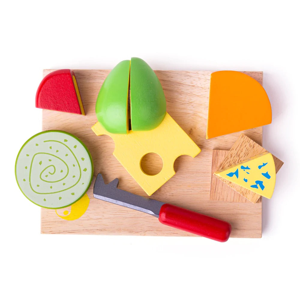 Cheese Board Set, Cheese Board Set,pretend play kitchen toys,kitchen toys,pretend play household,children's imaginative play ideas, Cheese Board Set,Cheese Board Set Introduce your little one to the joy of role play and healthy eating with the delightful Cheese Board Set! This wooden play set features a charming selection of brightly coloured wooden cheeses, ready to be sliced and served. Ideal for encouraging imaginative play, this set includes everything children,Cheese BoardCheese Board Set Introduce you