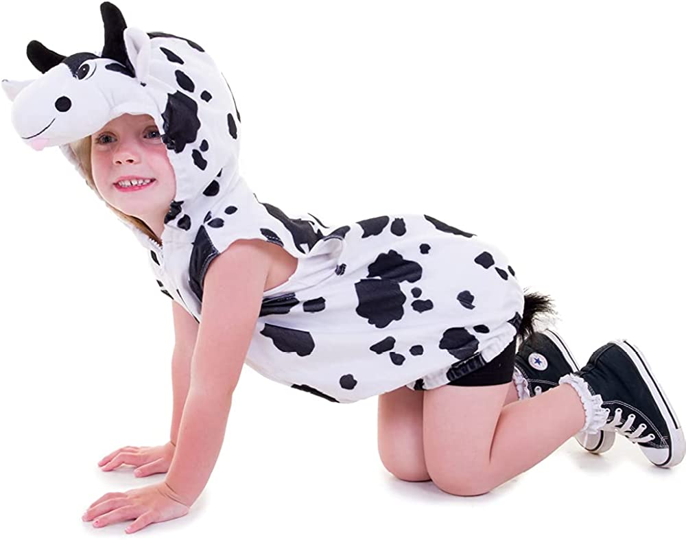 Childrens Cow Zip Top Costume, Childrens Cow Zip Top Costume,Childrens Dressing up costumes,dressing up toys,dressing up cloaks, Childrens Cow Zip Top Costume,Kids will love this Cow costume with easy-wear Zip Top design and great great fun! Also perfect for role play in Early years or for the Nativity story. PERFECT OUTFIT FOR farmyard animal outfit costume Role play ideal for a fancy dress party school plays and dressing up days nursery dance shows book week High Quality: ,Childrens Cow Zip TopKids will l