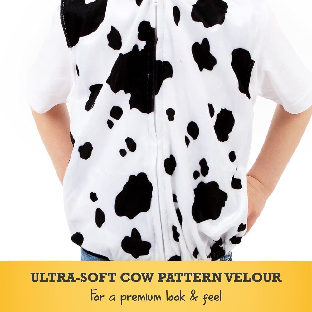 Childrens Cow Zip Top Costume, Childrens Cow Zip Top Costume,Childrens Dressing up costumes,dressing up toys,dressing up cloaks, Childrens Cow Zip Top Costume,Kids Cow Costume – Fun and Durable Farmyard Fancy Dress Let your child embrace the fun of role-play with this delightful Cow Costume. Whether it’s for a farmyard theme, school play, or just a day of creative play at home, this costume is the perfect choice for kids whoKids Cow Costume – Fun and Durable Farmyard Fancy Dress Let your child embrace the f