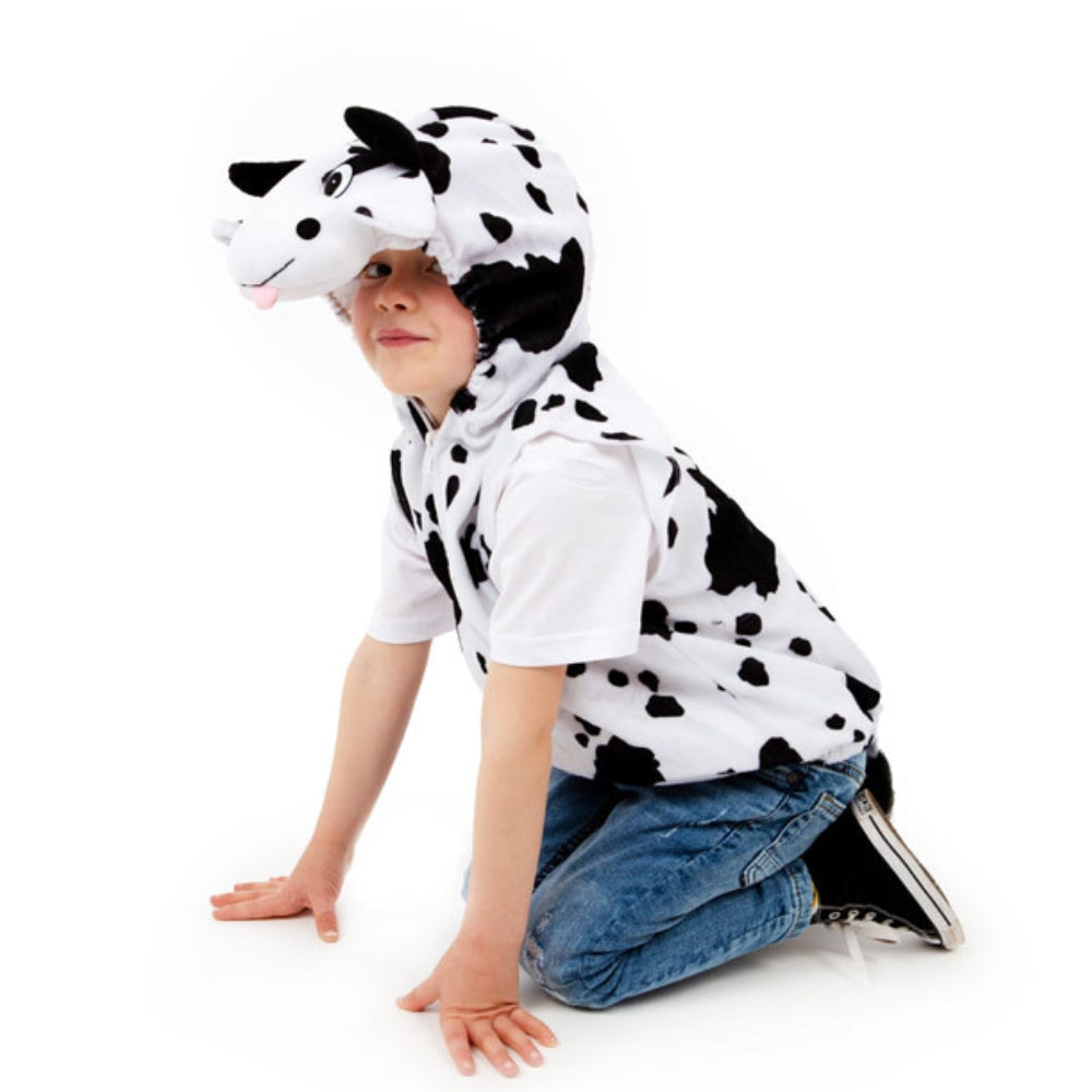 Childrens Cow Zip Top Costume, Childrens Cow Zip Top Costume,Childrens Dressing up costumes,dressing up toys,dressing up cloaks, Childrens Cow Zip Top Costume,Kids will love this Cow costume with easy-wear Zip Top design and great great fun! Also perfect for role play in Early years or for the Nativity story. PERFECT OUTFIT FOR farmyard animal outfit costume Role play ideal for a fancy dress party school plays and dressing up days nursery dance shows book week High Quality:Kids will love this Cow costume wi