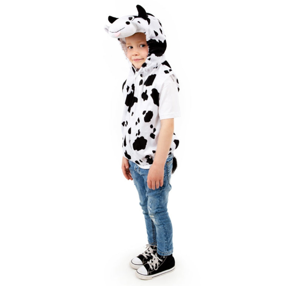 Childrens Cow Zip Top Costume, Childrens Cow Zip Top Costume,Childrens Dressing up costumes,dressing up toys,dressing up cloaks, Childrens Cow Zip Top Costume,Kids will love this Cow costume with easy-wear Zip Top design and great great fun! Also perfect for role play in Early years or for the Nativity story. PERFECT OUTFIT FOR farmyard animal outfit costume Role play ideal for a fancy dress party school plays and dressing up days nursery dance shows book week High Quality: ,Childrens Cow Zip TopKids will l