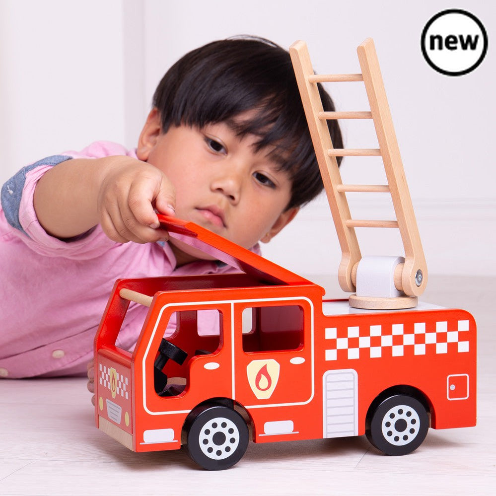 City Fire Engine, City Fire Engine,Wooden Fire Engine Toy,Chldren's Fire Engine Toy,Fireengine toy,Bigjigs wooden toys, City Fire Engine,Introducing the Bigjigs City Fire Engine - a beautifully detailed wooden toy that is perfect for sparking the imaginations of young children. This delightful playset is designed to inspire hours of creative, fun-filled play for your budding young firefighter. The City Fire EngineIntroducing the Bigjigs City Fire Engine - a beautifully detailed wooden toy that is perfect fo