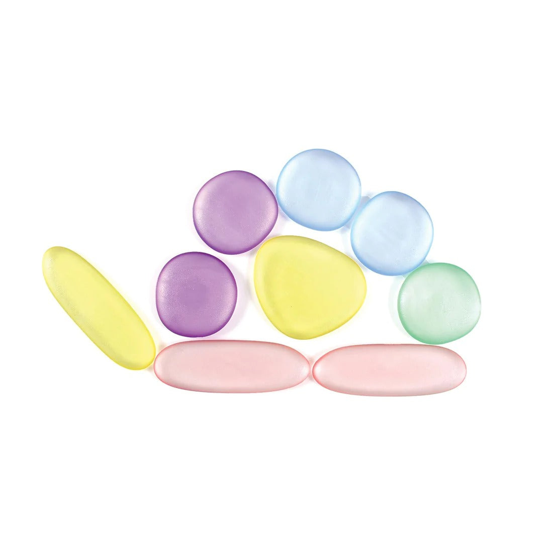 Clear Junior Rainbow Pebbles, Clear Junior Rainbow Pebbles, sensory pebbles,counting pebbles,yellowdoor,yellow door discount code, Clear Junior Rainbow Pebbles,The Clear Junior Rainbow Pebbles are an appealing early construction and manipulative set. The Clear Junior Rainbow Pebble set is ideal for developing fine motor skills and are fascinating viewed on a light panel. The smooth Clear Junior Rainbow Pebbles come in 3 shapes and 6 soft translucent colours, supplied in a con,Clear Junior RainbowThe Clear J