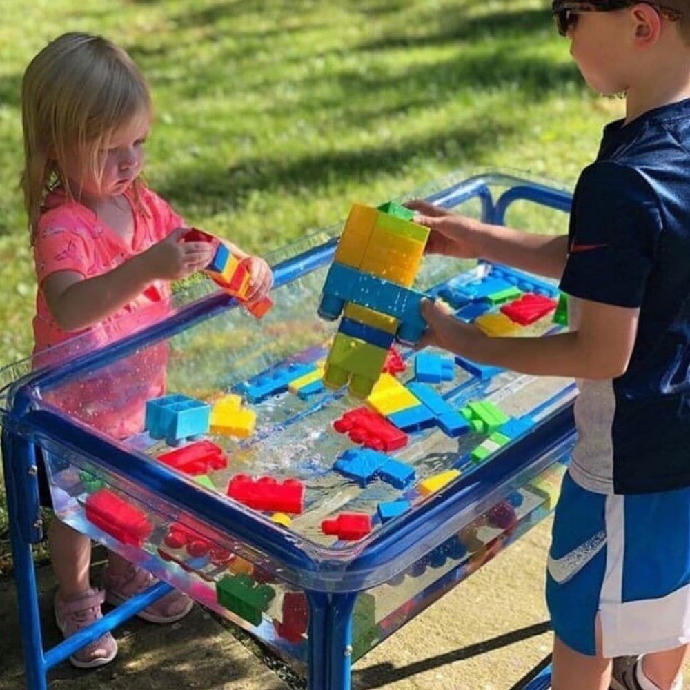 Clear Water Tray and Stand 58cm, Clear Water Tray 58cm Blue Stand, Childrens water tray,garden water tray,sand tray,sand pit, Clear Water Tray and Stand 58cm,The 58cm Clear Water Play Table: A Versatile and Interactive Play Resource The 58cm Clear Water Play Table is a fantastic addition to any early childhood learning environment. It offers a wide range of benefits for young learners and educators. Here are some key features and advantages of this play table: 1. Generous S,Clear Water Tray andThe 58cm Clea