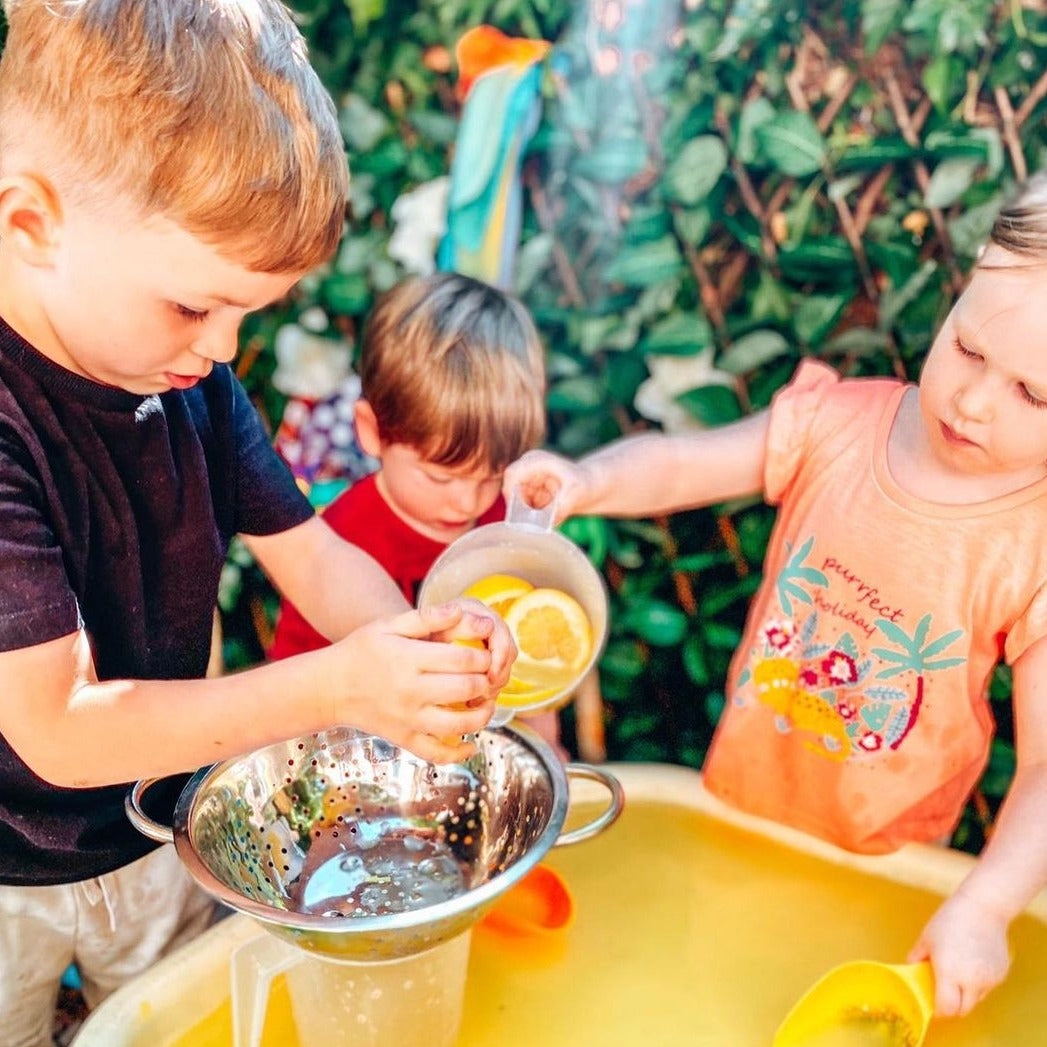 Colander, Colander,Messy play resources,messy play blog,messy play ideas,messy play children's ideas, Colander,Unleash your child’s creativity and curiosity with the versatile Colander, a must-have tool for outdoor play and discovery. Crafted from durable metal, this sturdy colander is built to withstand endless adventures, making it an essential addition to any outdoor play area or mud kitchen.Unleash your child’s creativity and curiosity with the versatile Colander, a must-have tool for outdoor play and d