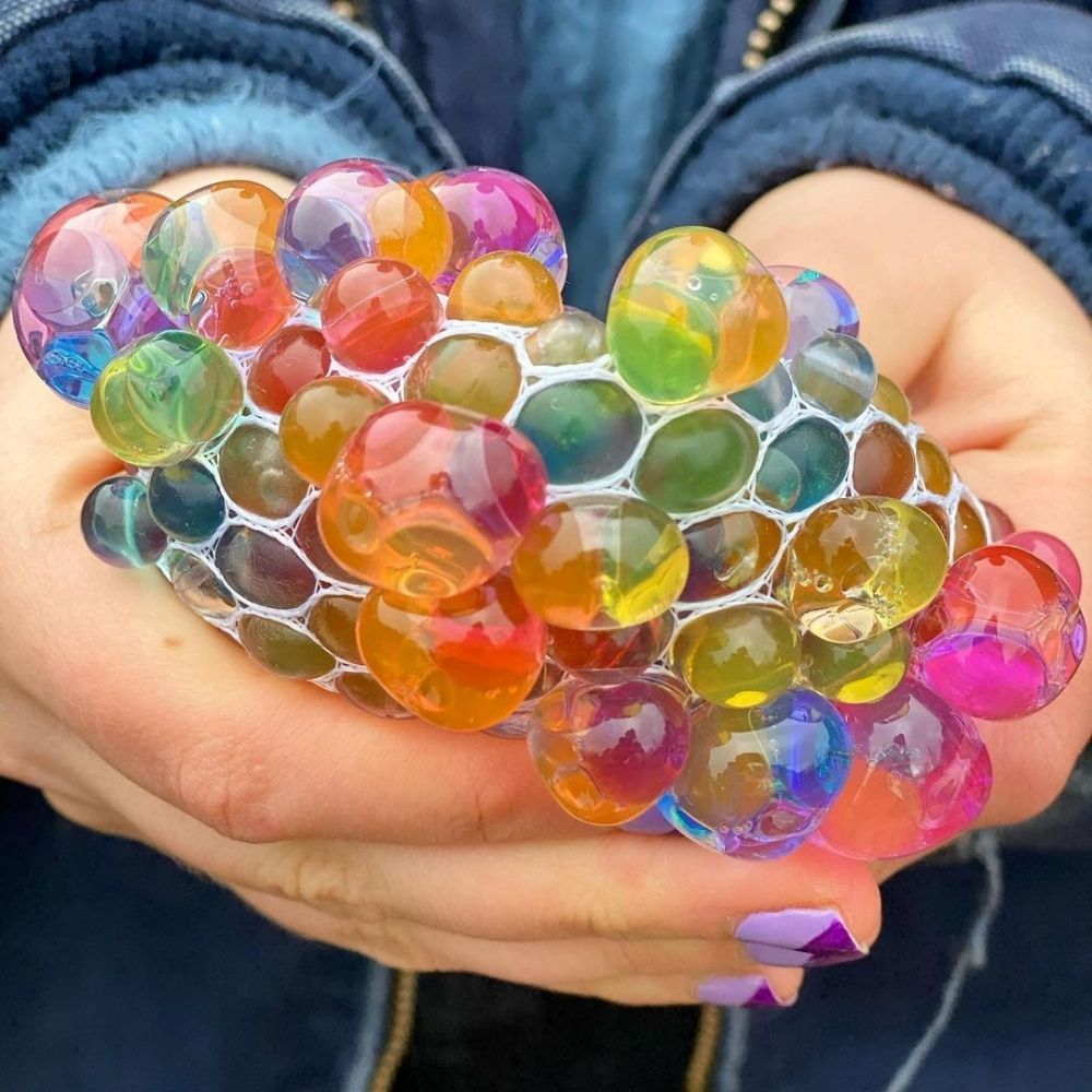 Colour Bubble Stress Mesh Ball, Colour Bubble Stress Mesh Ball,Glitter Squeezy Mesh Ball,stress ball,adhd,autism,fiddle toys,stress toys,fidget toys, Colour Bubble Stress Mesh Ball,A rubber-like gel-filled ball that's surrounded by a soft net mesh. It may look like our classic Squishy Mesh Ball, but this squeezy novelty offers something slightly different. Give the ball a squeeze and it will bulge through the netting, causing a series of squishy balls to appear that have a glittery colour toA rubber-like ge