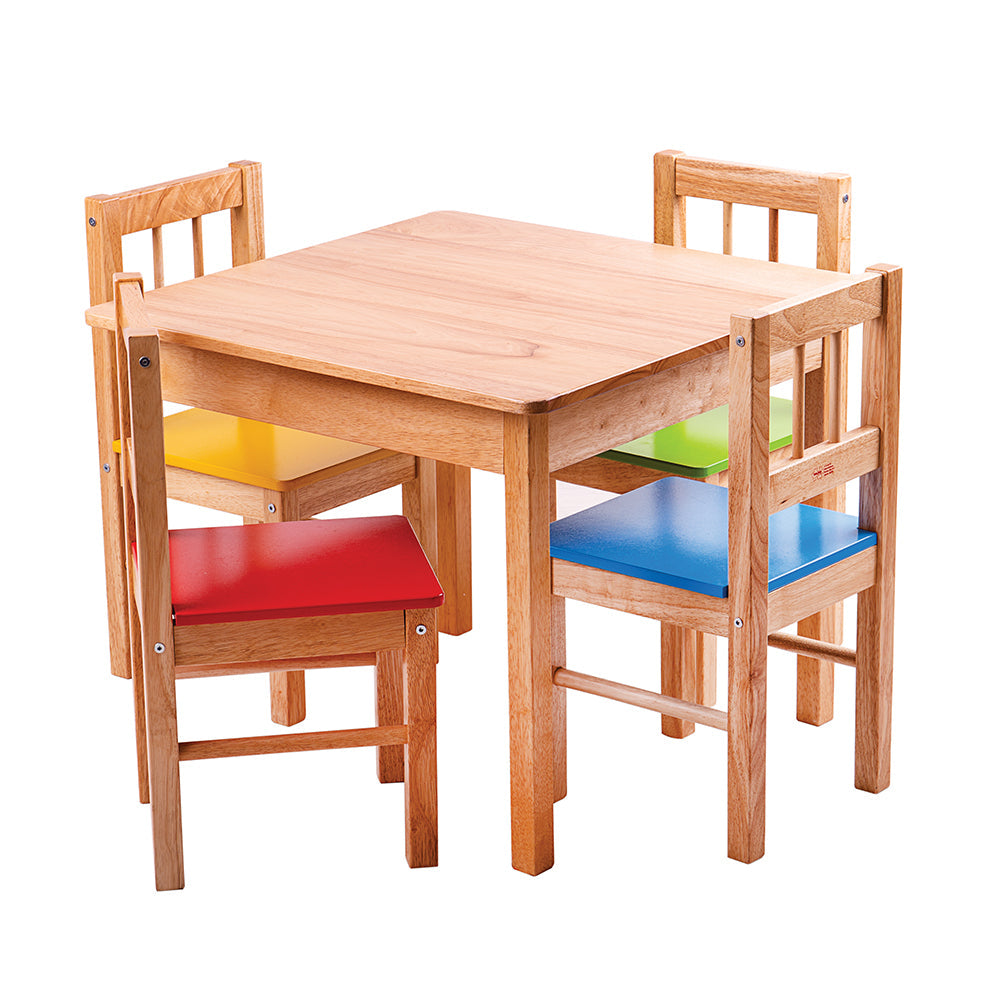 Colourful Furniture Pack, Colourful Furniture Pack,Colourful Classroom Furniture Pack,Colourful classroom tables, Colourful Furniture Pack,Transform the playroom, nursery or bedroom with our exclusive Colourful Furniture Pack. Features a kids wooden table plus a Blue Chair, Red Chair, Green Chair & Yellow Chair. Perfect as a play table or dining table. Indoor use only. Made from high-quality, responsibly sourced materials, each piece in this kids furnitur,Colourful Furniture PackTransform the playroom, nurs