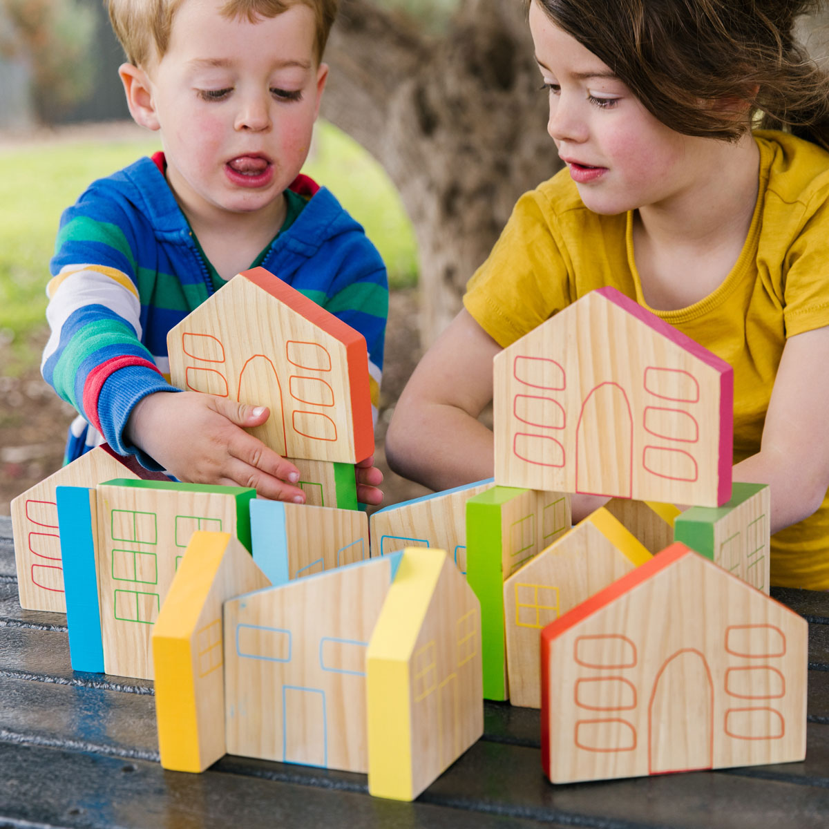 Colourful Houses, Colourful Houses,Freckled Frog Colourful Houses,Wooden toys, Colourful Houses,Create a little town or village, put them side by side to make rooms, great for open-ended imaginative play. 16 houses in different shapes, sizes and colours Create small world scenes with this high quality, wooden 16 piece set consisting of a variety of house and building shapes and sizes. The window and door details ,ColourfulCreate a little town or village, put them side by side to make rooms, great for open-e