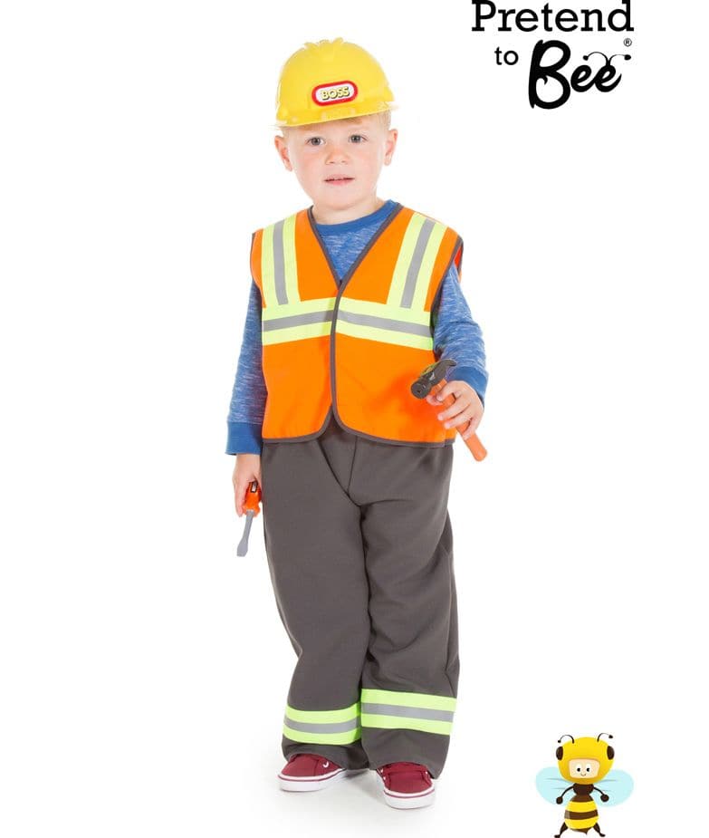 Construction Worker - 3-5 years, Construction Worker - 3-5 years,Builders fancy dress, Builders dress up costume,Construction worker fancy dress, Construction Worker - 3-5 years,Fun Little realistic construction worker outfit for boys or girls Polyester Bi Stretch jacket and trouser set with reflective tape and plastic hard hat Perfect addition for a child's role play imagination Trouser and Jacket with Authentic Safety Hat. Made up of an incredibly durable and hard-wearing bi-stretch polyeste,Construction 