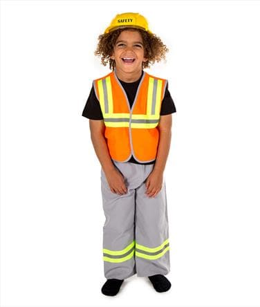 Construction Worker - 3-5 years, Construction Worker - 3-5 years,Builders fancy dress, Builders dress up costume,Construction worker fancy dress, Construction Worker - 3-5 years,Fun Little realistic construction worker outfit for boys or girls Polyester Bi Stretch jacket and trouser set with reflective tape and plastic hard hat Perfect addition for a child's role play imagination Trouser and Jacket with Authentic Safety Hat. Made up of anFun Little realistic construction worker outfit for boys or girls Poly