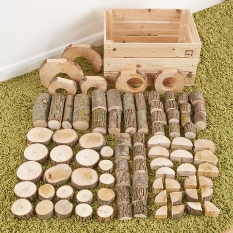 Crate constructa (90PK), Crate constructa (90PK),Cosy Direct,Cosydirect,Cosydirect.co.uk,Loose parts play,Loose parts resources,Natural play resources, Crate constructa (90PK),This natural building block set comes in a rustic box, great for storage. Variation of wooden discs, sticks, doors and windows ideal for construction. The perfect enhancement to construction and small world play. This charming log block set offers a variety of shapes andThis natural building block set comes in a rustic box, great for 