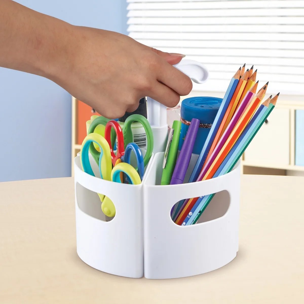 Create-a-Space Mini-Centre - White, Create-a-Space™ Mini-Centre - White, Classroom storage organiser, desk organiser, Create-a-Space Mini-Centre - White,Create-A-Space Mini-Centre (White) Keep your creative materials organised and portable with the Create-A-Space Mini-Centre in White! This compact and stylish storage solution is perfect for tidying, sorting, and storing maker materials in classrooms or at home.Create-A-Space Mini-Centre (White) Keep your creative materials organised and portable with the Cr