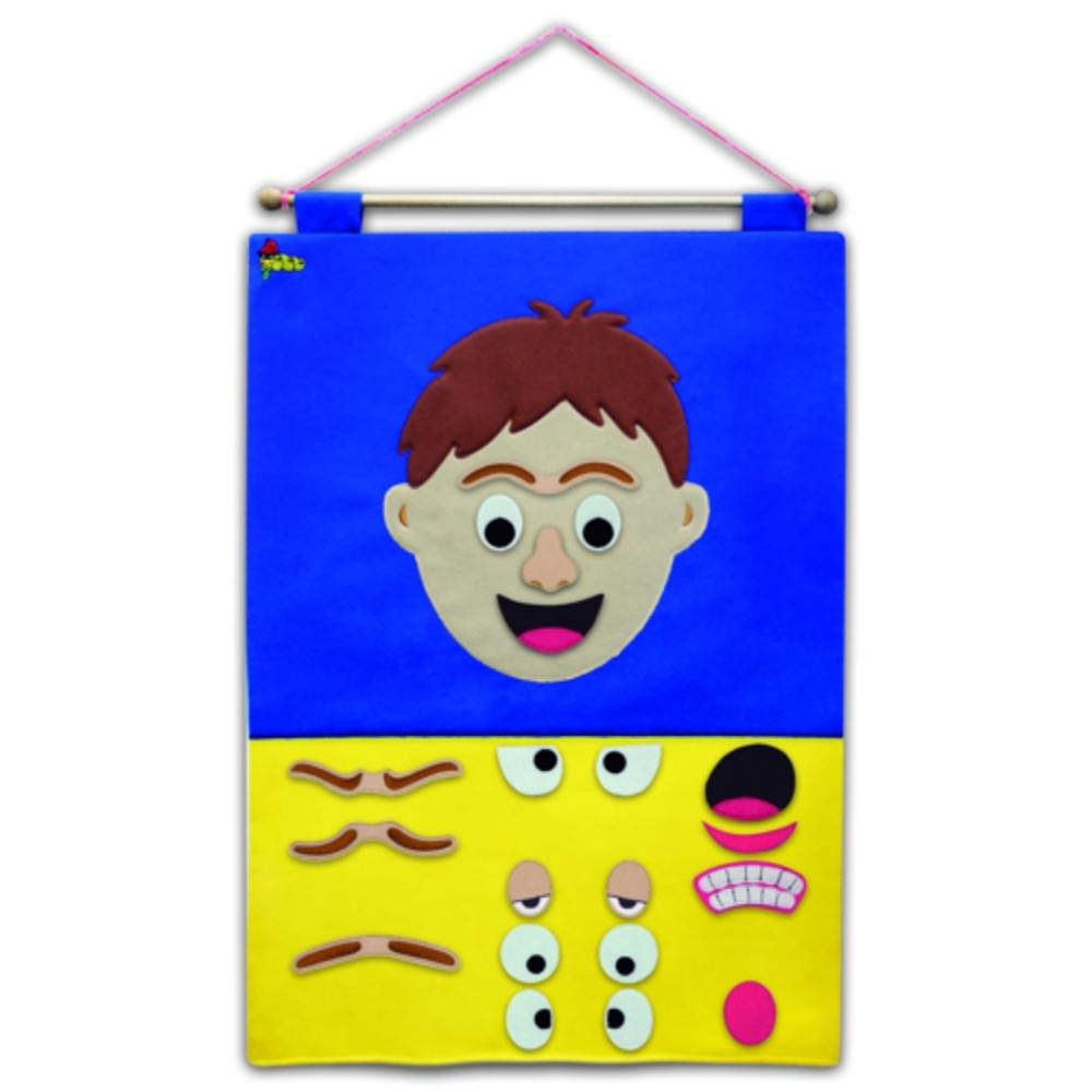 Create-a face Chart Boy, Create-a face Chart Boy,Emotions resources, EYFS emotion resources,Emotional resources, Create-a face Chart Boy,The Create-a-Face Chart Boy is a unique and interactive fabric wall chart that adds a touch of fun to any home, nursery, or school setting. Designed to promote discussions about feelings and emotions, this chart allows children to create their own happy, sad, or silly faces.The chart comes with a variety of attachable ,Create-a face Chart BoyThe Create-a-Face Chart Boy is 