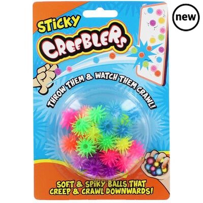 Creeblers, Creeblers,Fidget toys,Sensory toy,Children's sensory toys,Creeblers, Creeblers,Pack of 24 Creeblers tendril balls that climb and tumble down walls and windows. Throw a Creebler at a smooth vertical surface and it will stick to it before gracefully walking down to the ground. The design of each creebler ball is covered with tiny tendrils, allowing it to slowly roll down whatever surface it is thro,CreeblersPack of 24 Creeblers tendril balls that climb and tumble down walls and windows. Throw a Cre