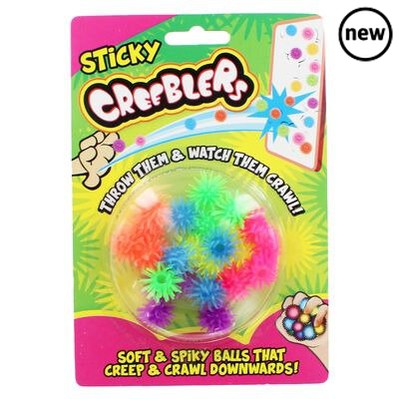 Creeblers, Creeblers,Fidget toys,Sensory toy,Children's sensory toys,Creeblers, Creeblers,Pack of 24 Creeblers tendril balls that climb and tumble down walls and windows. Throw a Creebler at a smooth vertical surface and it will stick to it before gracefully walking down to the ground. The design of each creebler ball is covered with tiny tendrils, allowing it to slowly roll down whatever surface it is thro,CreeblersPack of 24 Creeblers tendril balls that climb and tumble down walls and windows. Throw a Cre