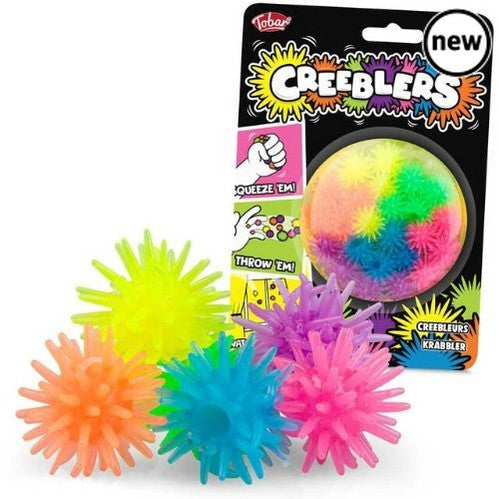 Creeblers, Creeblers,Fidget toys,Sensory toy,Children's sensory toys,Creeblers, Creeblers,Pack of 24 Creeblers tendril balls that climb and tumble down walls and windows. Throw a Creebler at a smooth vertical surface and it will stick to it before gracefully walking down to the ground. The design of each creebler ball is covered with tiny tendrils, allowing it to slowly roll down whatever surface it is thro,CreeblersPack of 24 Creeblers tendril balls that climb and tumble down walls and windows. Throw a Cre