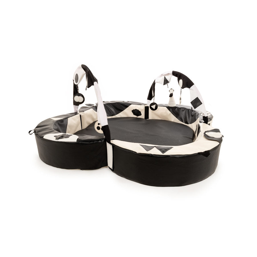 Crescent Ring Super Set Black and White, Crescent Ring Super Set Black and White, Baby sensory equipment, Baby Sensory Aldridge, Crescent Ring Super Set Black and White,The Crescent Ring Super Set is top of the range and designed to create a real impact with nursery staff, babies and their mothers. The Black and White colours are designed to aid early development of sight. It looks spectacular and has space for up to 5 babies. It is superbly designed to help with earlyThe Crescent Ring Super Set is top of t