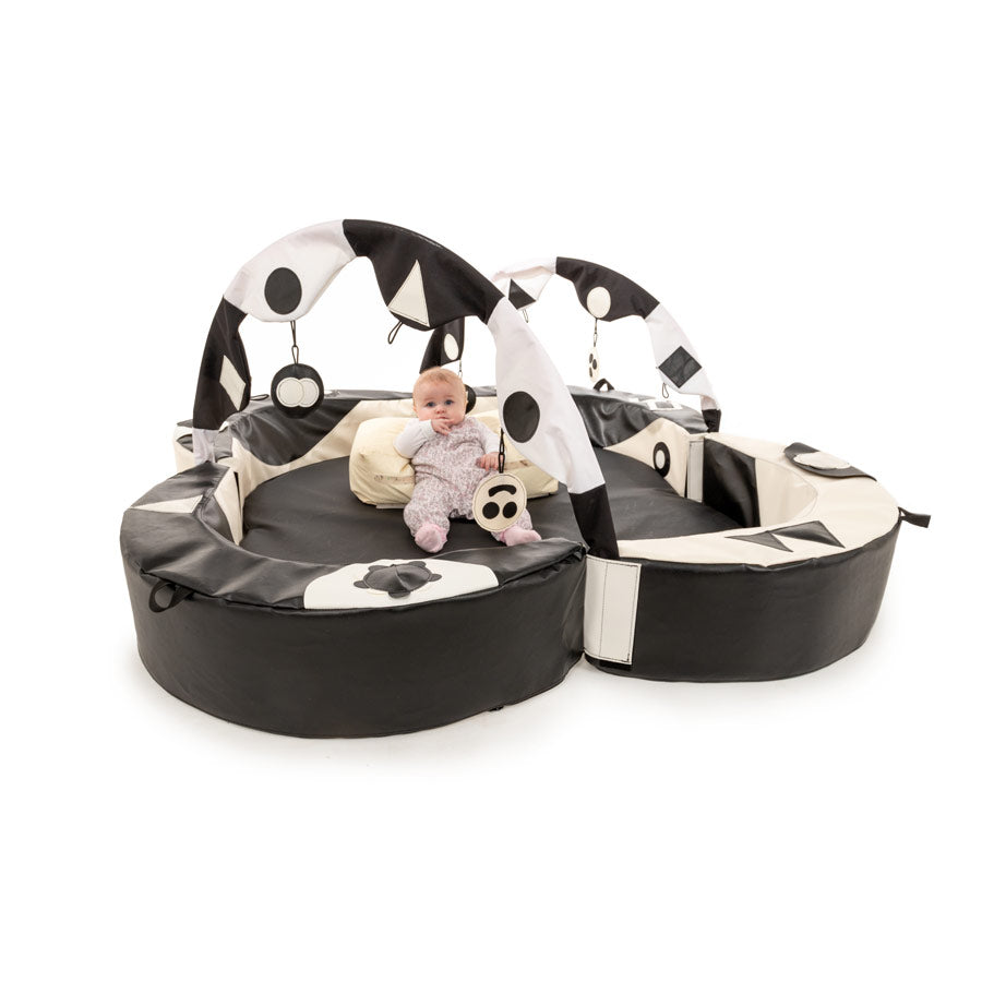 Crescent Ring Super Set Black and White, Crescent Ring Super Set Black and White, Baby sensory equipment, Baby Sensory Aldridge, Crescent Ring Super Set Black and White,The Crescent Ring Super Set is top of the range and designed to create a real impact with nursery staff, babies and their mothers. The Black and White colours are designed to aid early development of sight. It looks spectacular and has space for up to 5 babies. It is superbly designed to help with early development. It,Crescent RingThe Cresc