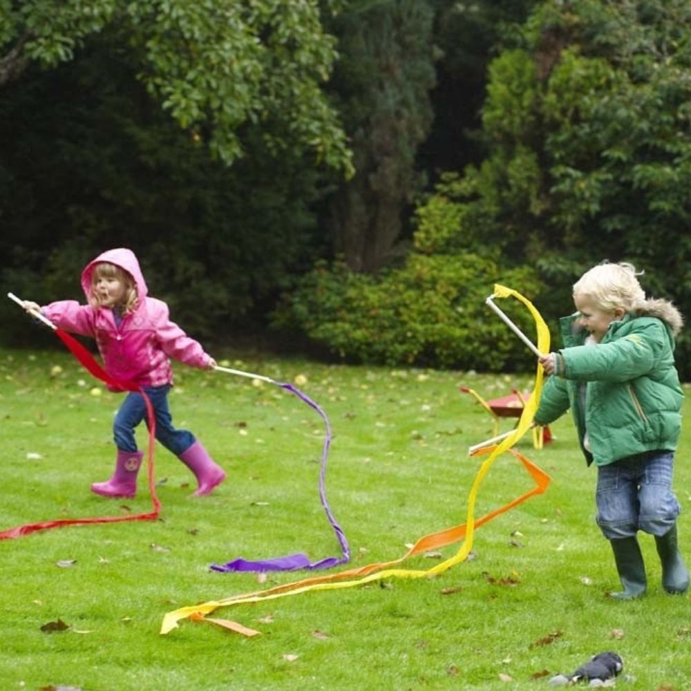 Dancing Ribbons Pack of 6, Dancing Ribbons Pack of 6,Dancing Ribbons Pk6,Dance and Movement Flair Bangle Wrist Ribbons,dancing wrist ribbons,wrist ribbons, Dancing Ribbons Pack of 6,The Dancing Ribbons - Pk6 are a great way to develop gross motor skills and to encourage creative movements, and twists and turns to create enormous loops of swirling colours. The whirling sound created by the fabric tail adds to the spectacle. The Dancing Ribbons Pack of 6 provide absorbing entertainment for children,,Dancing R