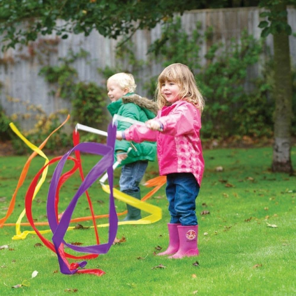 Dancing Ribbons Pack of 6, Dancing Ribbons Pack of 6,Dancing Ribbons Pk6,Dance and Movement Flair Bangle Wrist Ribbons,dancing wrist ribbons,wrist ribbons, Dancing Ribbons Pack of 6,The Dancing Ribbons - Pk6 are a great way to develop gross motor skills and to encourage creative movements, and twists and turns to create enormous loops of swirling colours. The whirling sound created by the fabric tail adds to the spectacle. The Dancing Ribbons Pack of 6 provide absorbing entertainment forThe Dancing Ribbons 