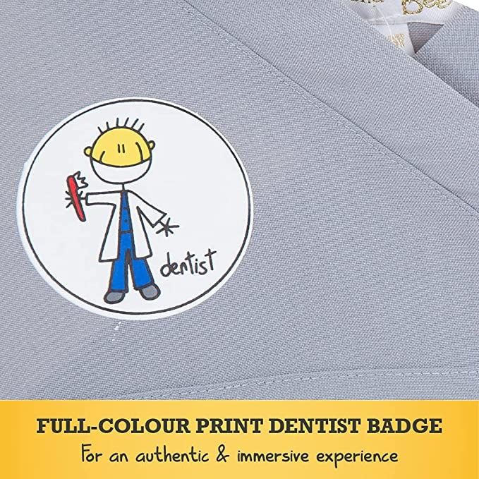 Dentist fancy dress - 3-5 years, Dentist fancy dress - 3-5 years,Children's dentist costume,Children's dentists fancy dress, Dentist fancy dress - 3-5 years,The Children's Dentist Costume with Authentic Prints is perfect for little ones who love to engage in role play and educational learning. Designed by Pretend to Bee, this high quality costume allows children to imagine themselves as dentists and play out their dreams of helping others.The 3-piece costume includes a tun,Dentist fancy dress -The Children'