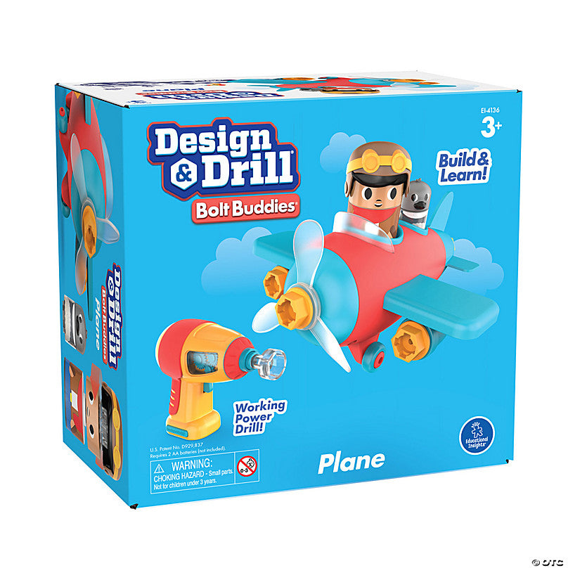 Design and Drill Bolt Buddies Plane, Design and Drill Bolt Buddies Plane,learning resources,construction toys,construction play set, Design and Drill Bolt Buddies Plane,Introducing the Design & Drill Bolt Buddies Plane, a captivating and educational toy that combines imaginative play with the development of fine motor skills. Watch your child's creativity take flight as they snap together the pieces of the plane and use theIntroducing the Design & Drill Bolt Buddies Plane, a captivating and educational toy 